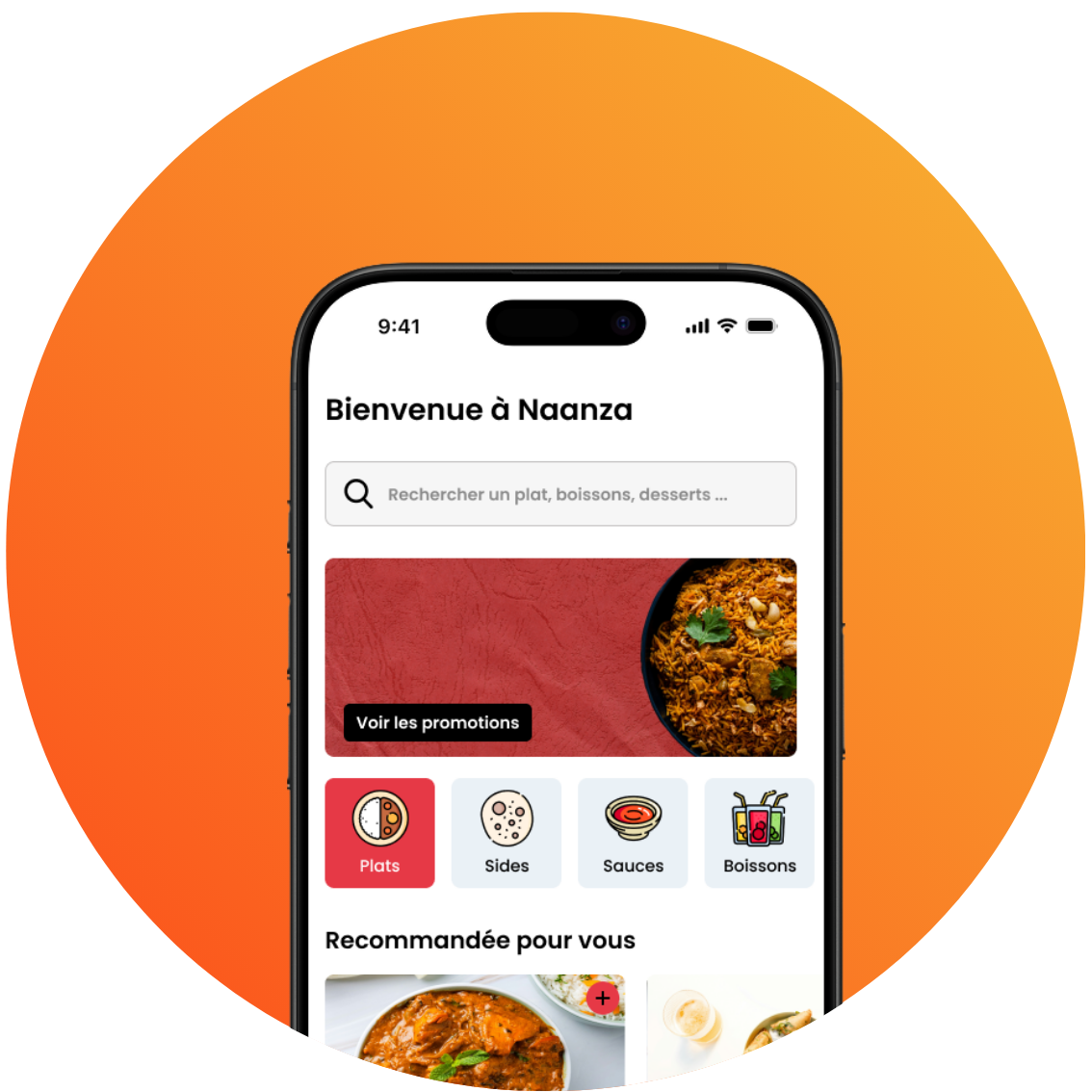 application de commande